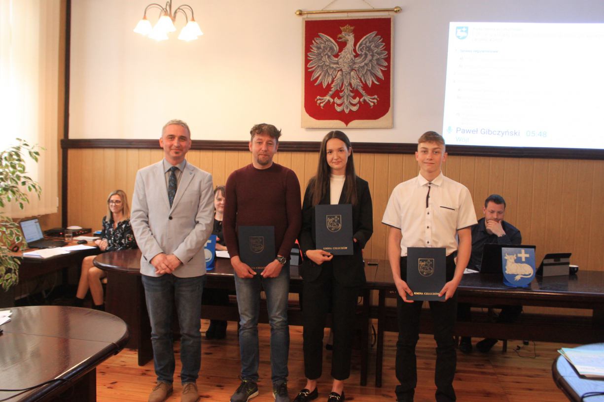 Nagrody specjalne wójta gminy Człuchów dla Agaty Gałan, Grzegorza Dorszyńskiego i Kewina Jażdżewskiego