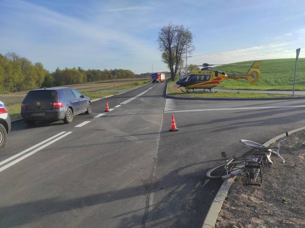 Potrącenie rowerzysty na ul. Igielskiej w Chojnicach. Policja ma wstępne ustalenia FOTO, AKTUALIZACJA