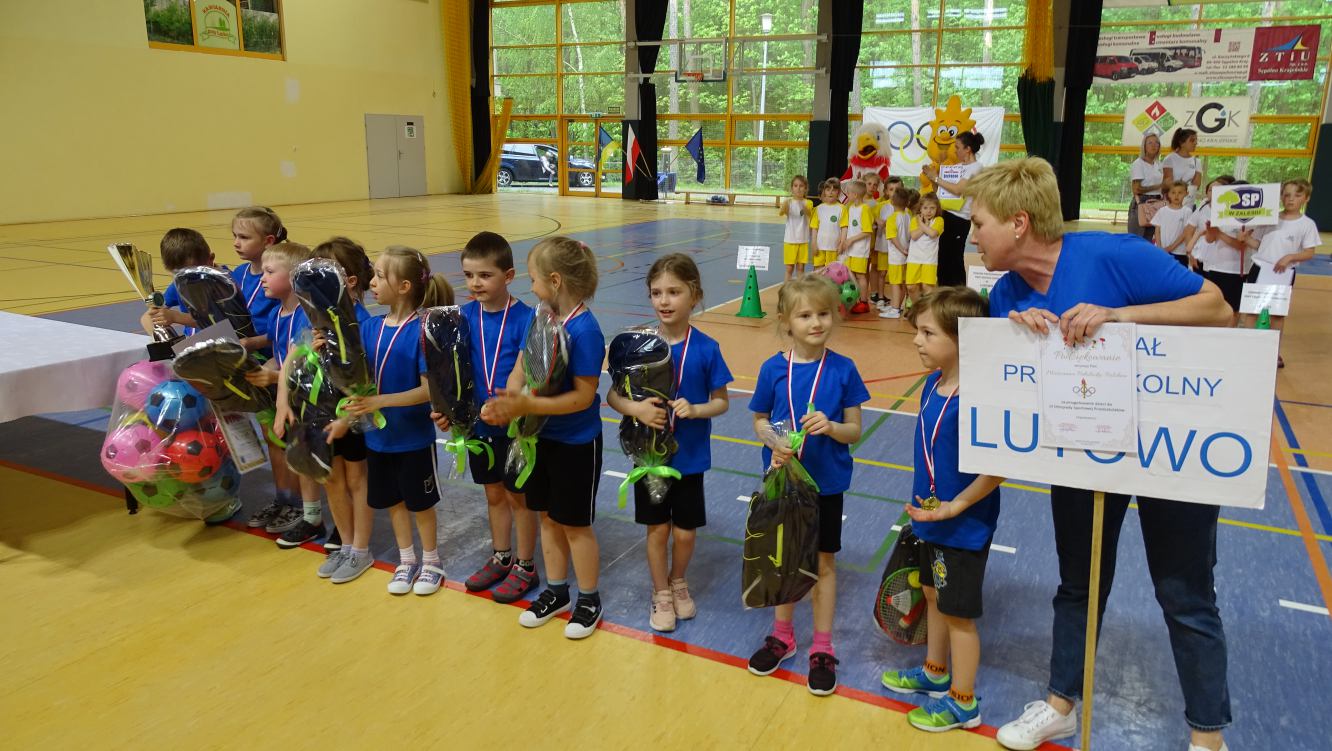 Dzieci z Lutowa zwyciężyły w dzisiejszej 16.05 gminnej olimpiadzie przedszkolaków w Sępólnie Krajeńskim