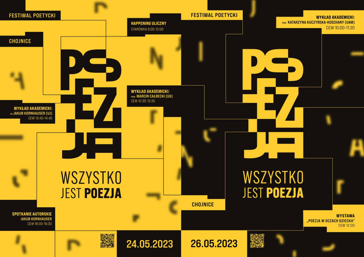 WSZYSTKO JEST POEZJA... Festiwal Poetycki po raz kolejny w Chojnicach (Rozmowa, program, wideo z niedzielnego mappingu)