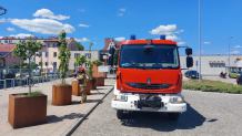 Pożar klombu w Chojnicach. Strażacy apelują o ostrożność w tak suchej pogodzie