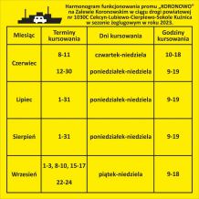 Prom z gminy Lubiewo do gminy Koronowo rozpoczyna sezon na Zalewie Koronowskim