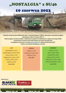 Dziś (10.06.) ostatnia szansa na sentymentalną podróż pociągiem ciągniętym przez lokomotywę spalinową SU-46