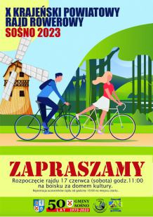 Przez gminę Sośno przejedzie dziś (17.06.) 10. Powiatowy Rajd Rowerowy. Impreza powraca po dwuletniej przerwie