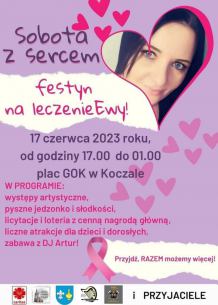 "Sobota z sercem" - to nazwa festynu charytatywnego, który odbędzie się dziś (17.06.) w Koczale