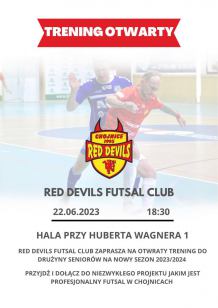 Chcesz dołączyć do Red Devils Chojnice? Przyjdź na dzisiejszy (22.06.) trening otwarty