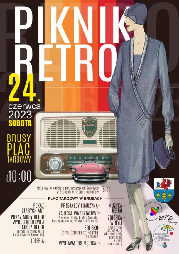 Piknik, pokaz starych aut oraz wybór króla i królowej retro. W sobotę w Brusach Piknik Retro