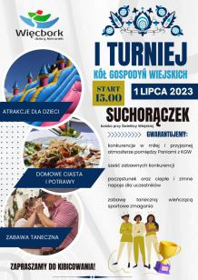 W Suchorączku odbędzie się dziś (01.07) pierwsza edycja turnieju Kół Gospodyń Wiejskich gminy Więcbork