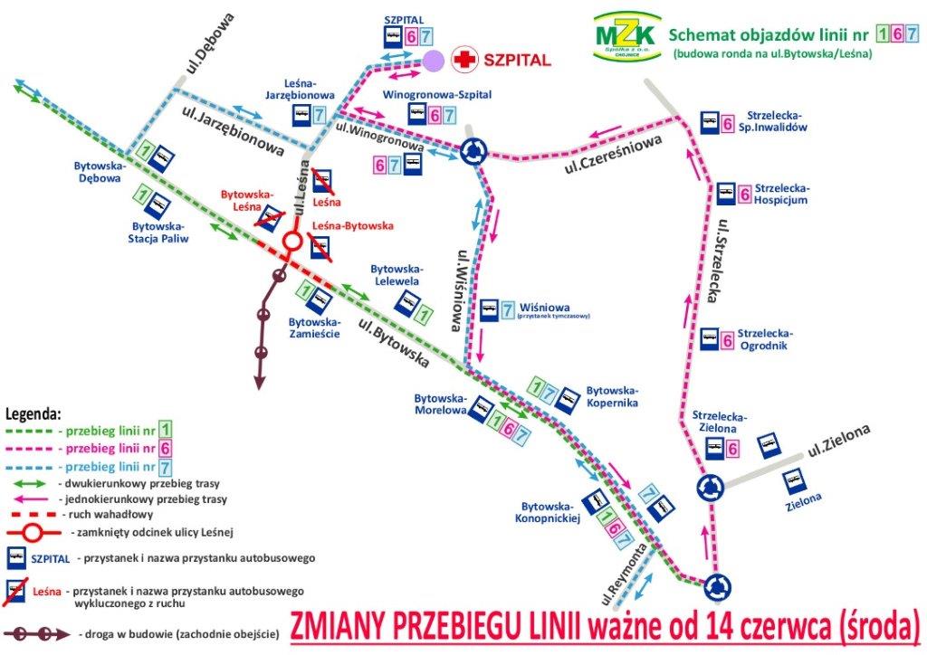 W środę 14 czerwca rusza budowa ronda na skrzyżowaniu ulic Bytowskiej i Leśnej w Chojnicach (MAPKA)