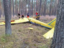 W okolicach Borska rozbił się szybowiec. Chwilę po starcie maszyna runęła na ziemię. Pilot poniósł śmierć na miejscu