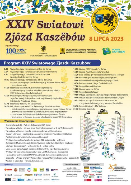 W sobotę 8 lipca w Kartuzach odbędzie się Światowy Zjazd Kaszub&oacute;w