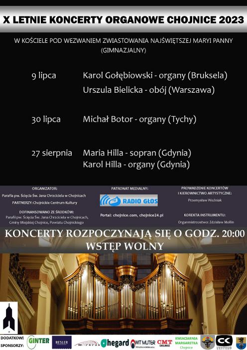 Zapraszamy na koncerty organowe