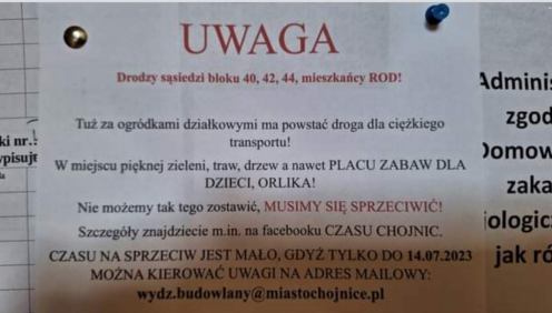 Chojnice: czy łącznica między ul. Kościerską a Gdańską spowoduje likwidację osiedlowego placu rekreacji? 