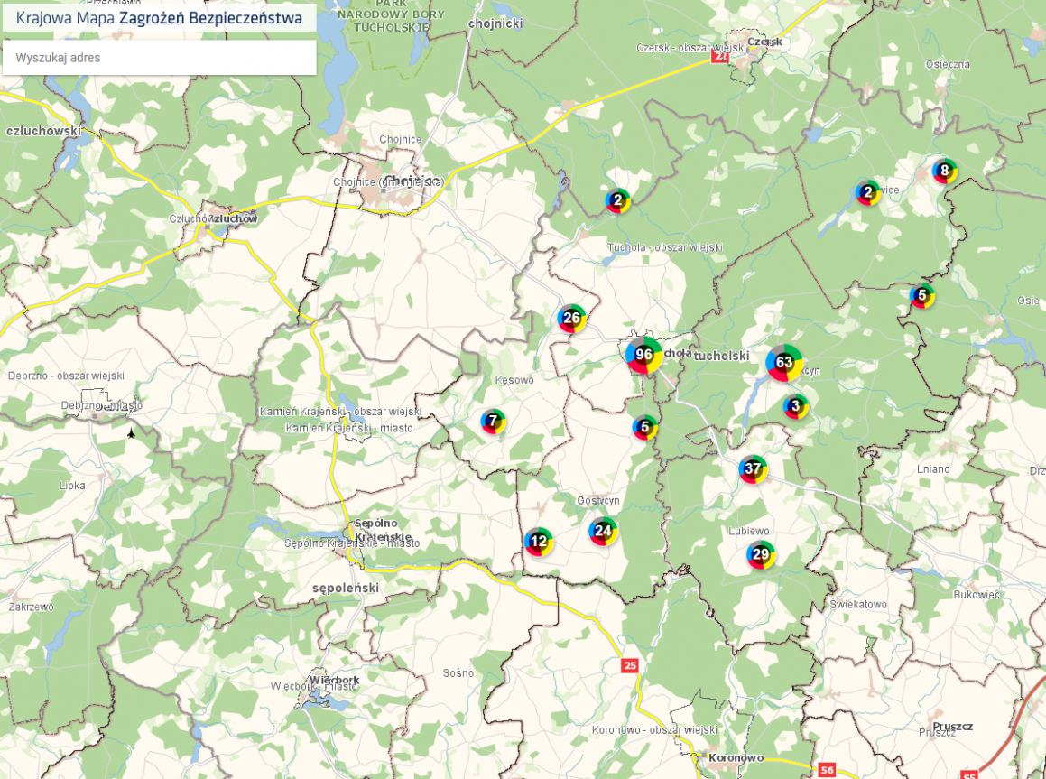 Rośnie zainteresowanie mieszkańców powiatu tucholskiego policyjną Krajową Mapą Zagrożeń Bezpieczeństwa