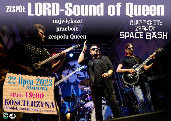 Kolejny koncert w Ogródku Jordanowskim w Kościerzynie. Tym razem wystąpi Zespół Lord - Sound of Queen