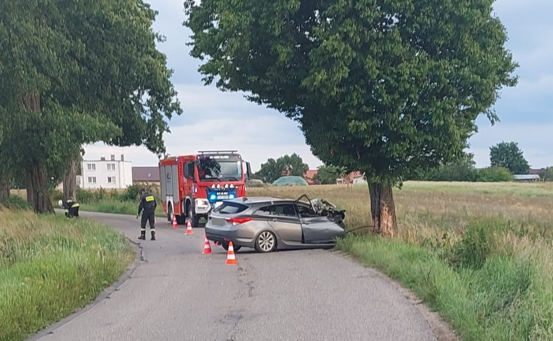 Sprawca niedzielnego wypadku w okolicach Dąbrówki, w gminie Kamień Krajeński był pijany