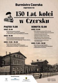 Czersk będzie świętował 150-lecie kolei w tym mieście