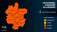 Uwaga na silny deszcz z burzami. IMGW podniósł stopień ostrzeżenia dla naszego regionu (AKTUALIZACJA)