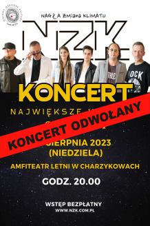 Dzisiejszy (06.08) koncert Nagłej Zmiany Klimatu w Charzykowach odwołany