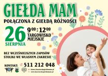 W Kościerzynie odbędzie się jutro (26.08.) letnia giełda mam, połączona z giełdą różności