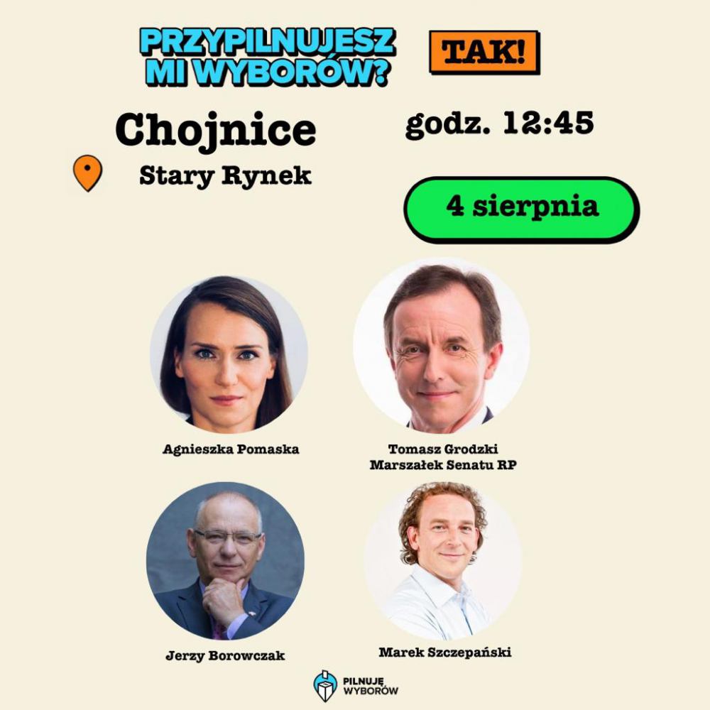 Parlamentarzyści opozycji przyjadą dziś 4.08. do Chojnic