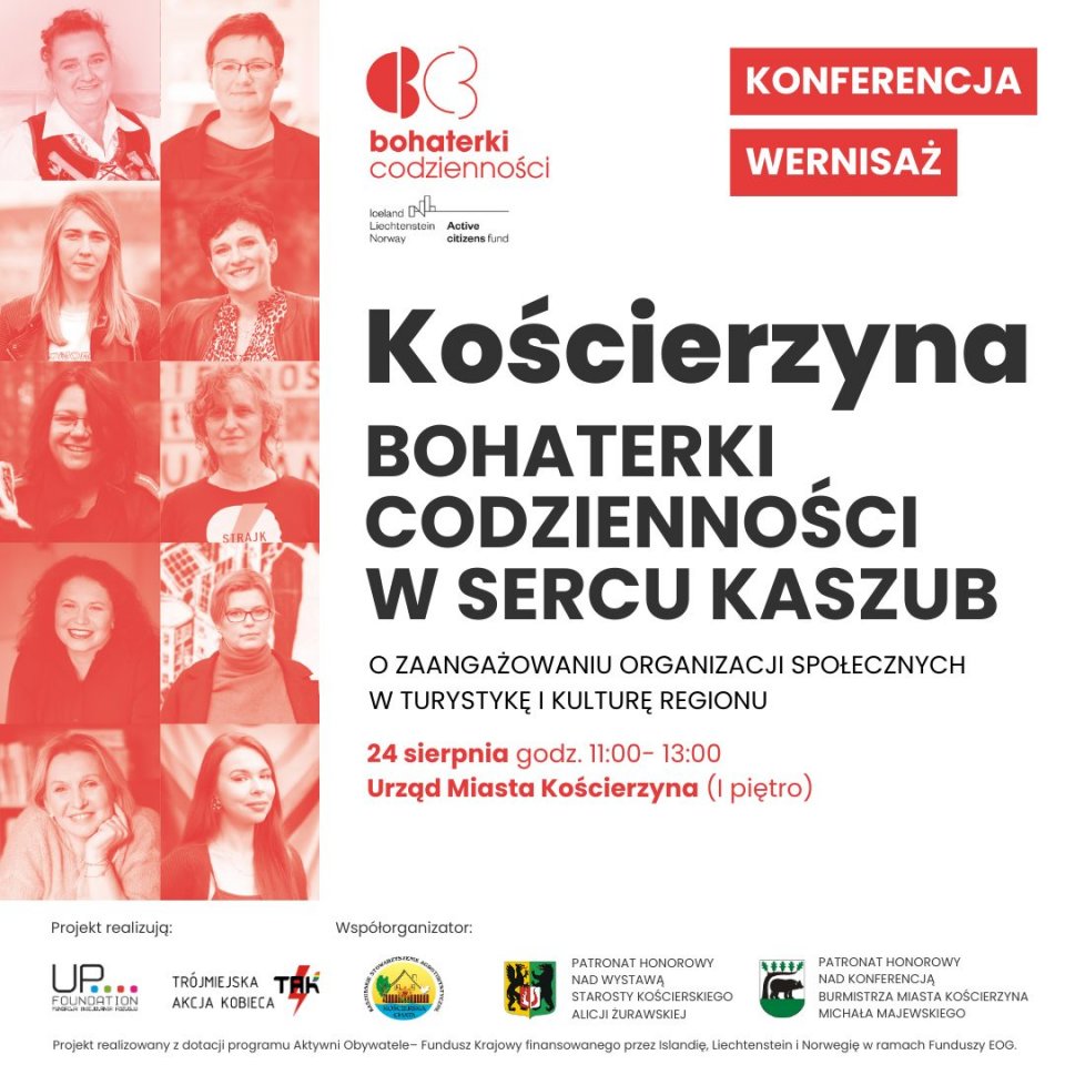 Konferencja i otwarcie wystawy Bohaterki Codzienności - kobiety w trzecim sektorze w Kościerzynie