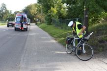 Potrącenie rowerzysty na ulicy Derdowskiego w Chojnicach. Kierowca auta odjechał z miejsca zdarzenia (FOTO, AKTUALIZACJA)