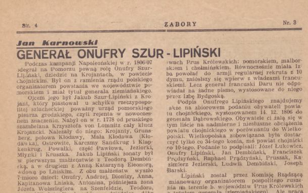 Opowiem ci historię, odcinek 96. Napoleoński generał z Krojant k/Chojnic. Onufry Szur-Lipiński