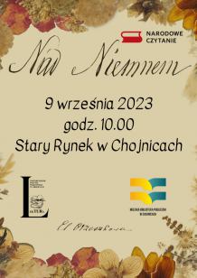W sobotę (9.09.) Chojnice dołączają do kolejnej edycji Narodowego Czytania