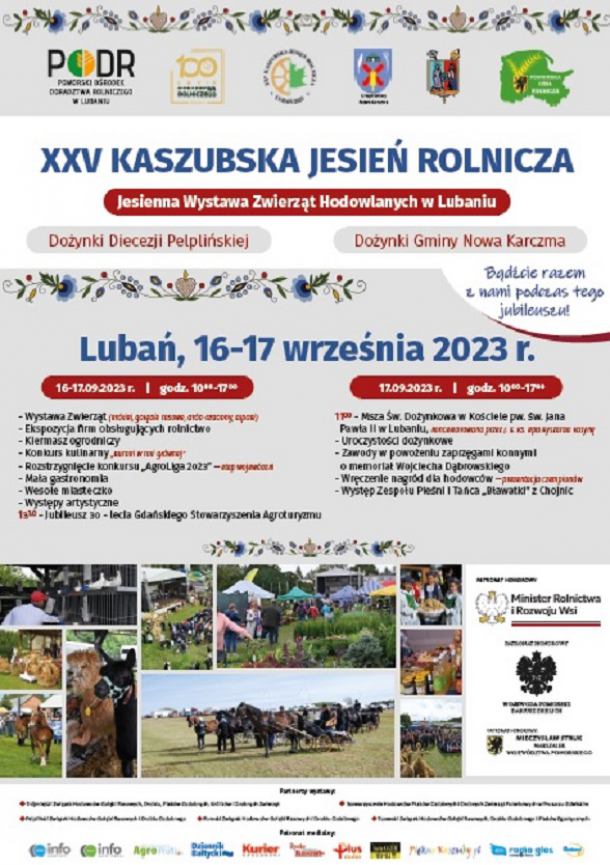 W Lubaniu, w gm. Nowa Karczma, odbędzie się Kaszubska Jesień Rolnicza