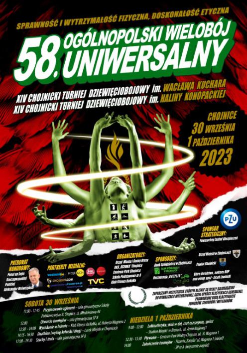 W ten weekend Wieloboje Uniwersalne w Chojnicach. Konkurencje będą rozgrywane w Chojnicach i Brusach