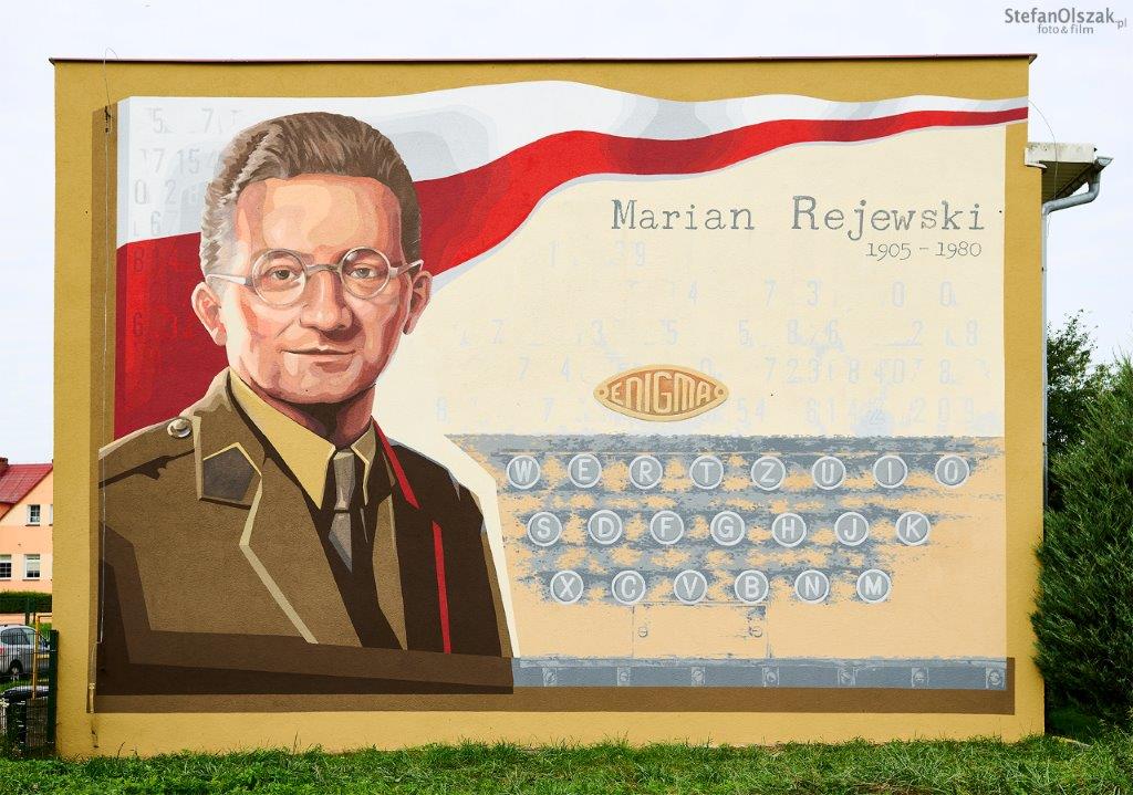Marian Rejewski na muralach w Stołcznie i Barkowie (ROZMOWA, FOTO)