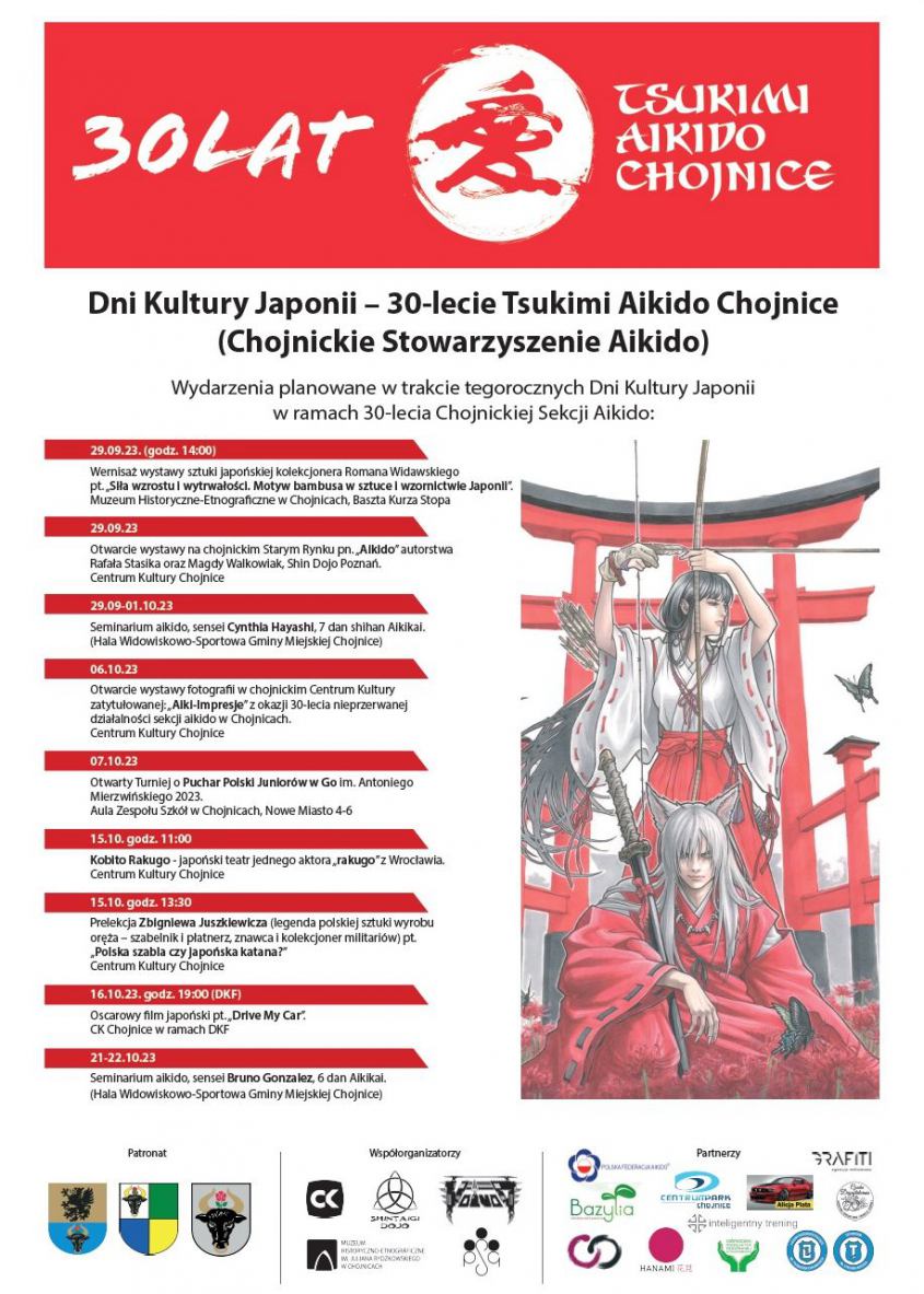 W Chojnicach rozpoczynają się Dni Kultury Japonii. Cykl wydarzeń połączony jest z 30-leciem Chojnickiego Stowarzyszenia Aikido