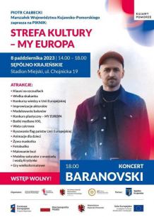 Marszałek województwa kujawsko-pomorskiego zaprasza do Sępólna Krajeńskiego na piknik "Strefa kultury - My Europa" 