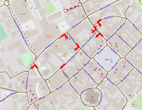 Tymczasowa zmiana organizacji ruchu w centrum Kościerzyny. Przygotowano objazd (MAPKA)