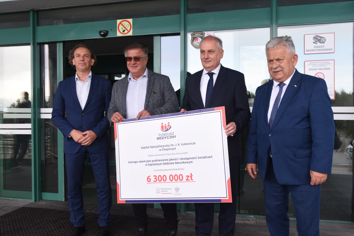 Ponad 6 mln zł otrzymał Szpital Specjalistyczny w Chojnicach. Pieniądze są przeznaczone na rozbudowę SOR