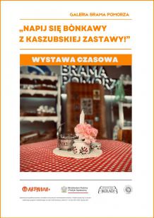 Kawowa wystawa Gminnego Ośrodka Kultury w Chojnicach. Powstała po warsztatach dla seniorów