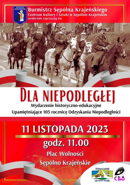 Sęp&oacute;lno Krajeńskie będzie świętować 105. rocznicę odzyskania niepodległości. Program