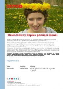 Rejestracja potencjalnych dawców szpiku kostnego w Tucholi. Akcja pamięci zmarłej kilkanaście lat temu Blanki