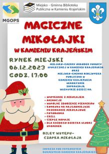 Dziś (6.12) w Kamieniu Krajeńskim odbędą się Magiczne Mikołajki dla dzieci