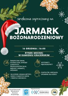 Samorząd mieszkańców Kamienia Krajeńskiego zaprasza dziś (16.12) na Jarmark Bożonarodzeniowy