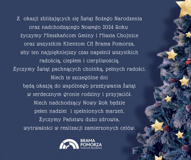 Życzenia świąteczne od CH Brama Pomorza