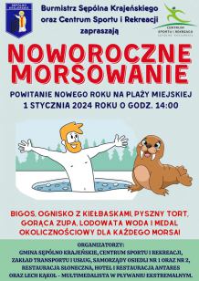 Dziś (01.01) do Sępólna Krajeńskiego po kilku latach przerwy powraca noworoczne morsowanie