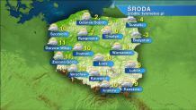 Środa przyniesie szerokie spektrum pogód. Rozpiętość temperatur sięgnie 16 stopni