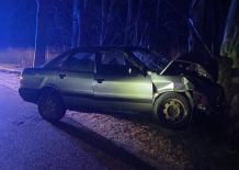 Audi uderzyło w drzewo w Wyczechach. Kierowca samochodu trafił do szpitala