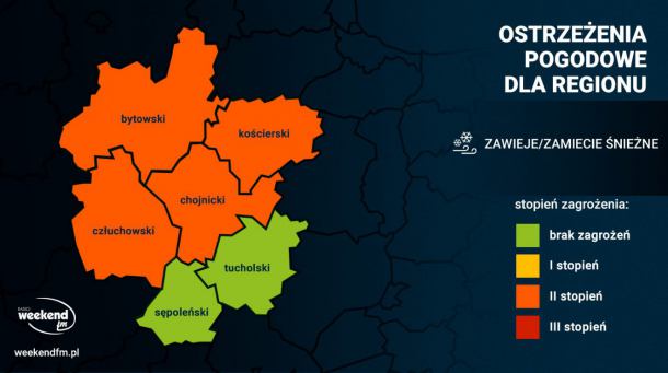 Zawieje śnieżne, oblodzenia, intensywne opady śniegu i silny wiatr. Są alerty pogodowe dla naszego regionu (AKTUALIZACJA)