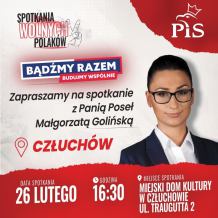 Posłanka PiS Małgorzata Golińska z wizytą w Człuchowie w ramach "Spotkań Wolnych Polaków"
