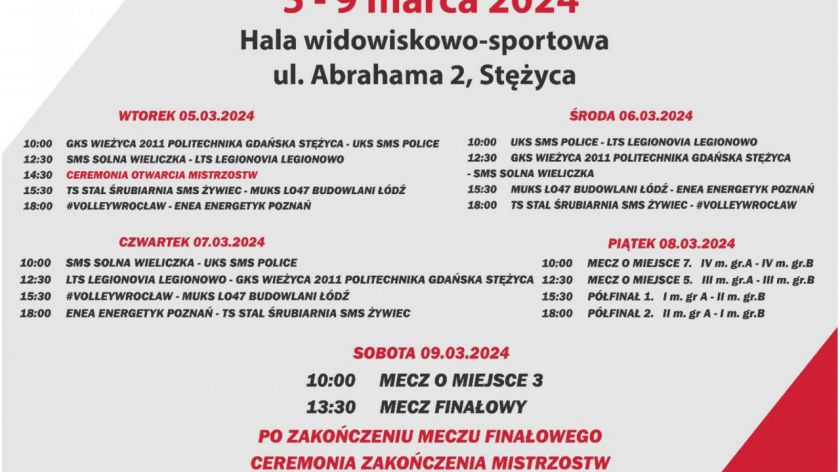 Siatkarki Wieżycy 2011 Stężyca będą bronić mistrzostwa kraju przed własną publicznością. Ruszają pięciodniowe Mistrzostwa Polski Juniorek