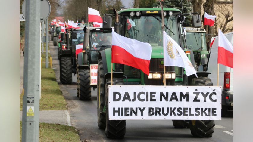W środę 20.03. rolnicy z powiatu człuchowskiego wznawiają protest. Będą blokady rotacyjne w dwóch miejscach w gminie Człuchów