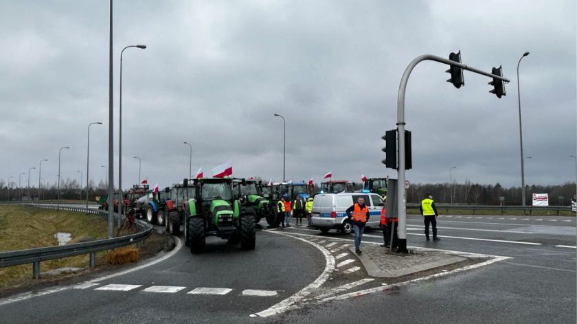 Rolnicze protesty w powiecie chojnickim w czterech miejscach. Środa 20.03 to będzie trudny dzień na drogach powiatu